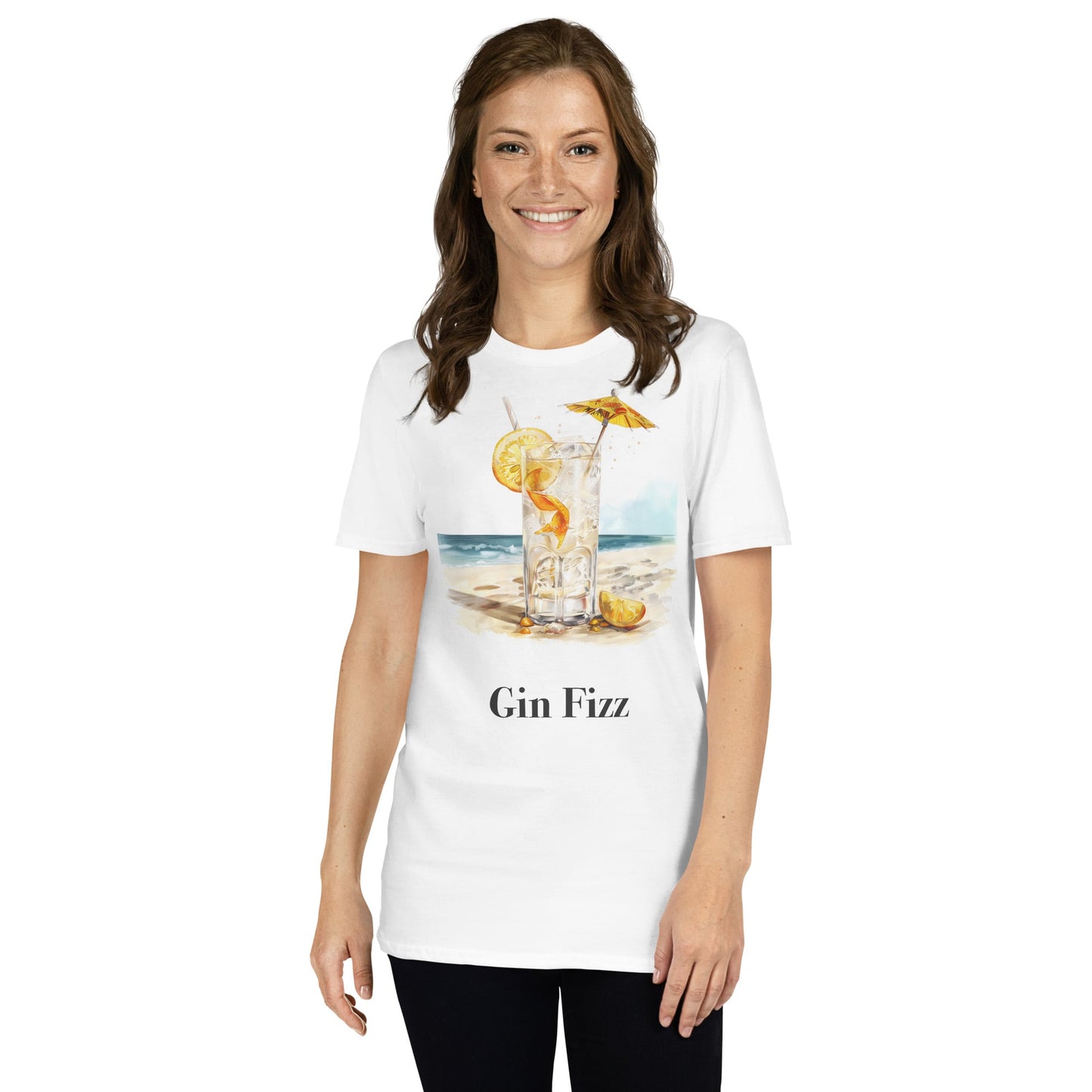 Gin Fizz Cocktail Design Soft T-Shirt - Swagodin