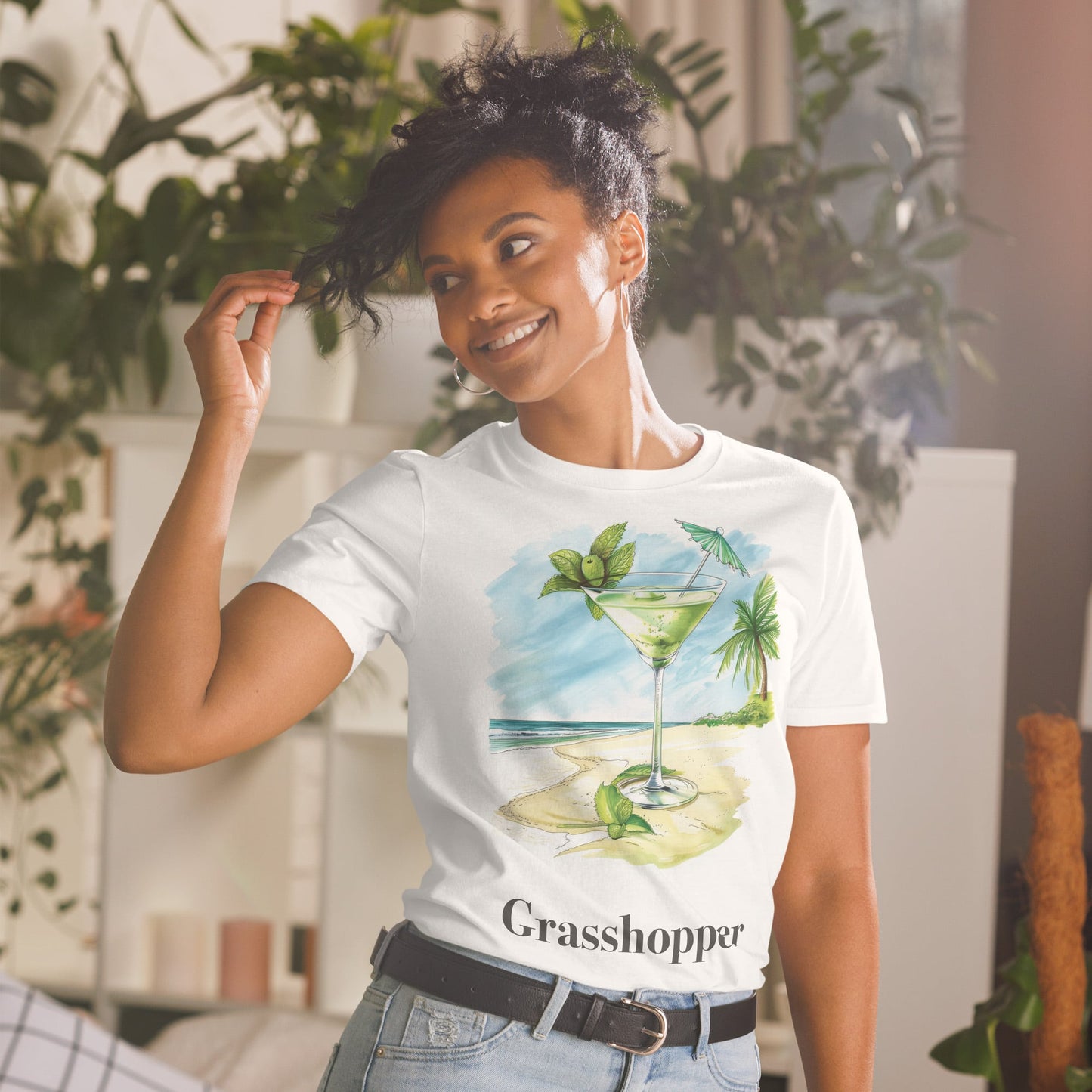 Grasshopper Cocktail Design Soft T-Shirt - Swagodin