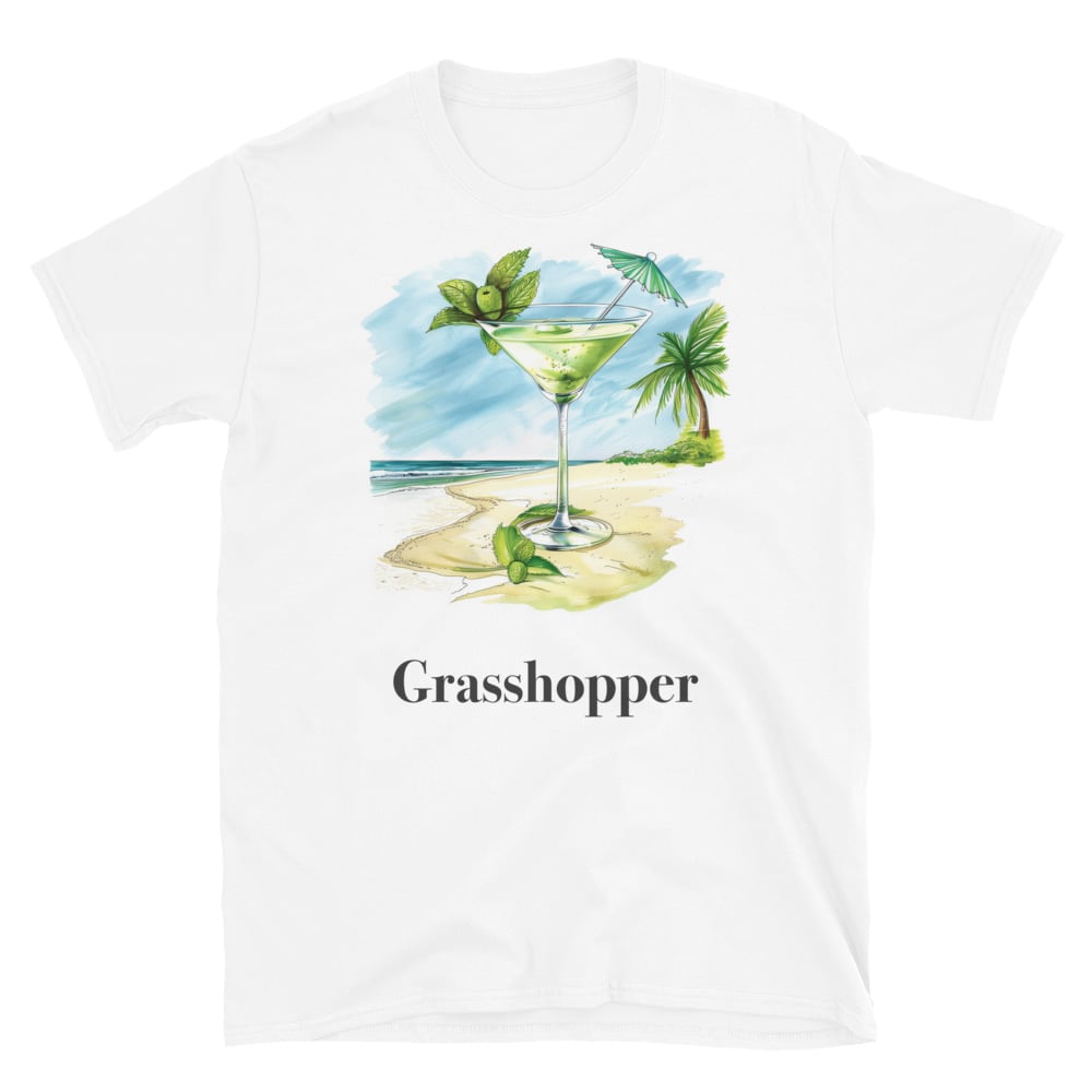 Grasshopper Cocktail Design Soft T-Shirt - Swagodin