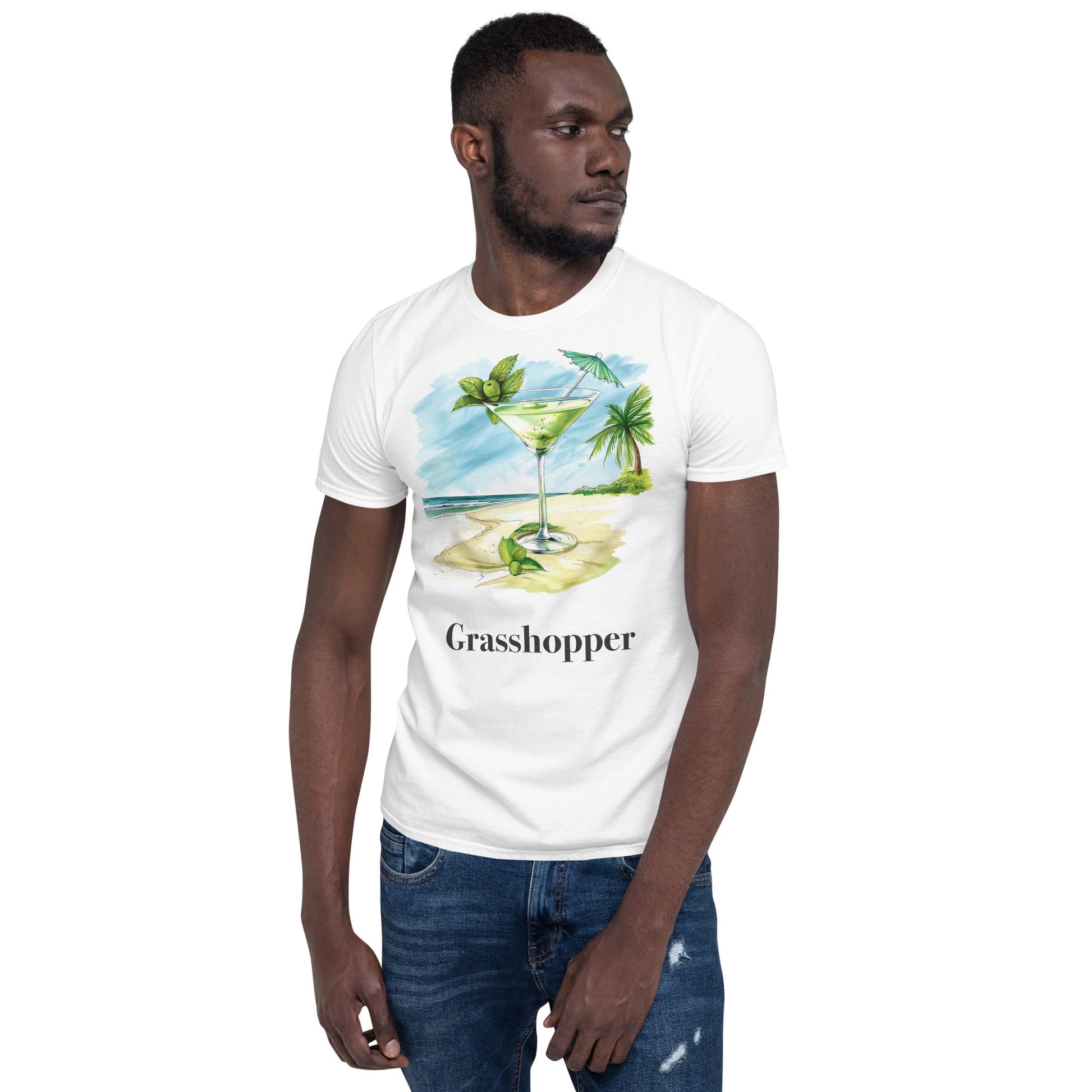 Grasshopper Cocktail Design Soft T-Shirt - Swagodin