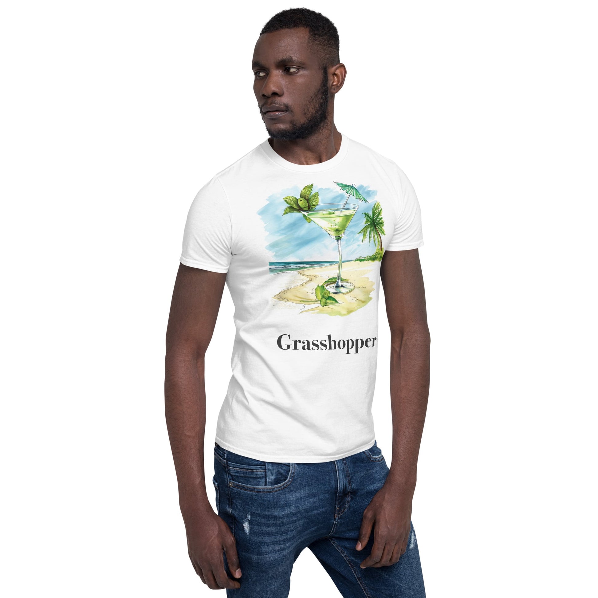 Grasshopper Cocktail Design Soft T-Shirt - Swagodin