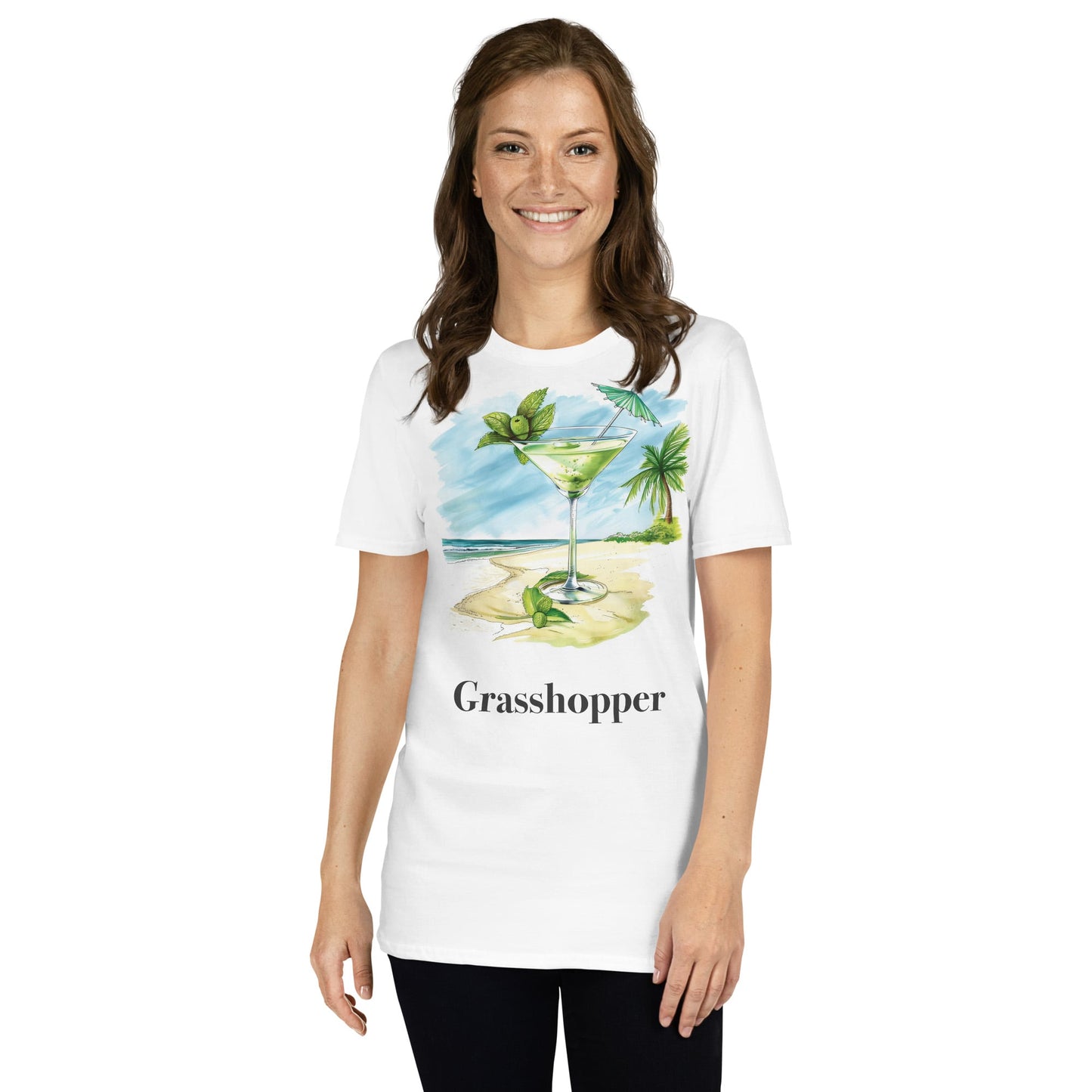 Grasshopper Cocktail Design Soft T-Shirt - Swagodin