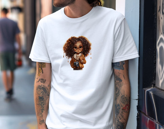 Hipster Chic Chibi Camera Queen Soft Unisex T-Shirt - Swagodin