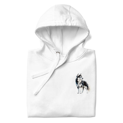 Husky Chest Design Unisex Hoodie