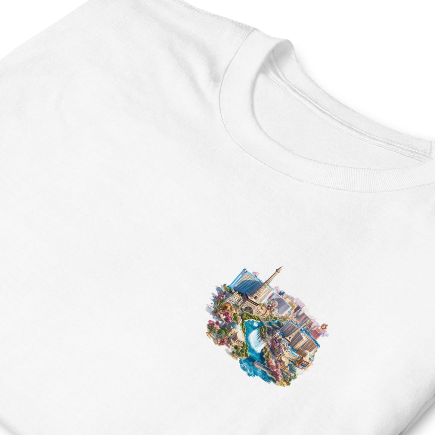 Las Vegas Chest Design Short-Sleeve Unisex T-Shirt