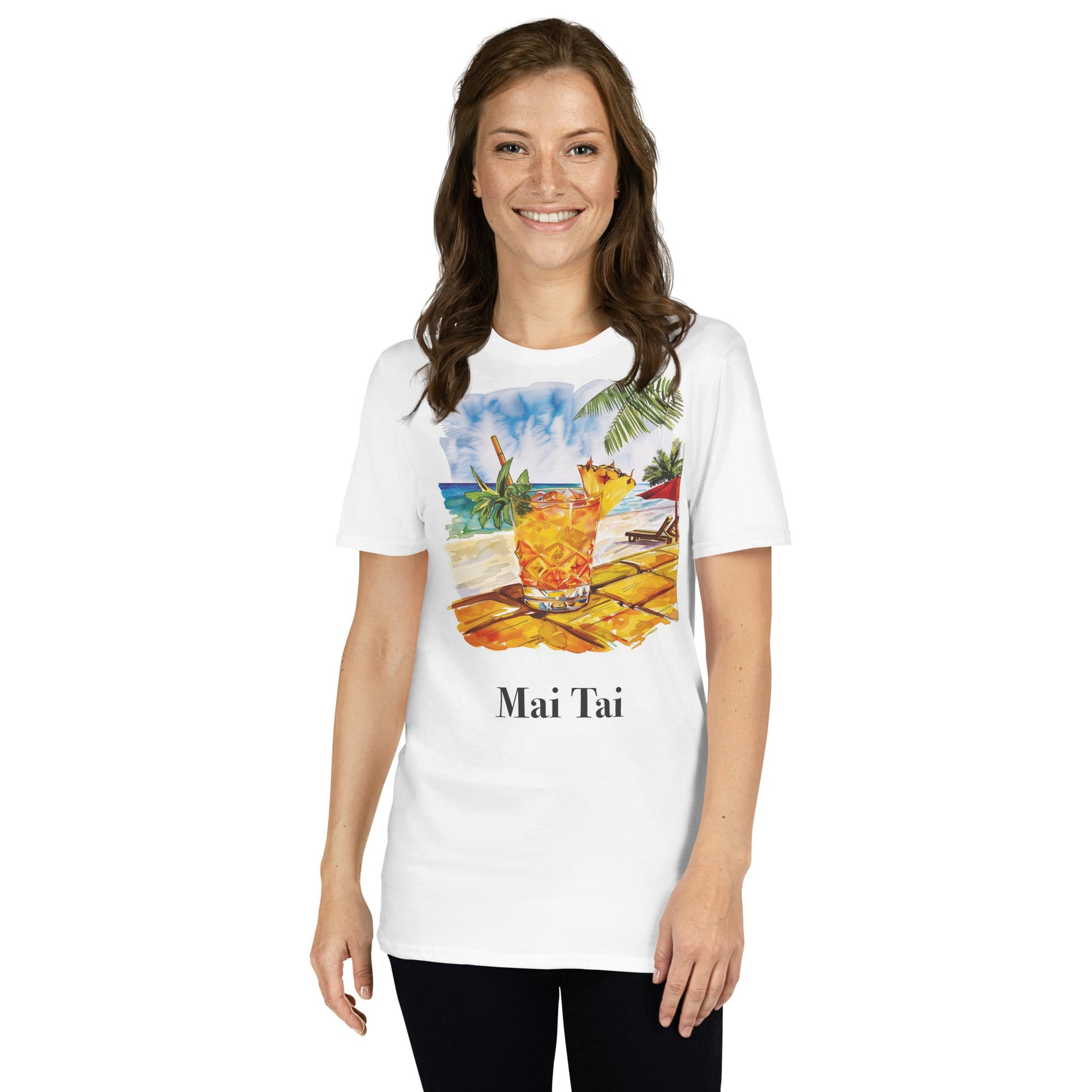 Mai Tai Cocktail Design Soft T-Shirt - Swagodin