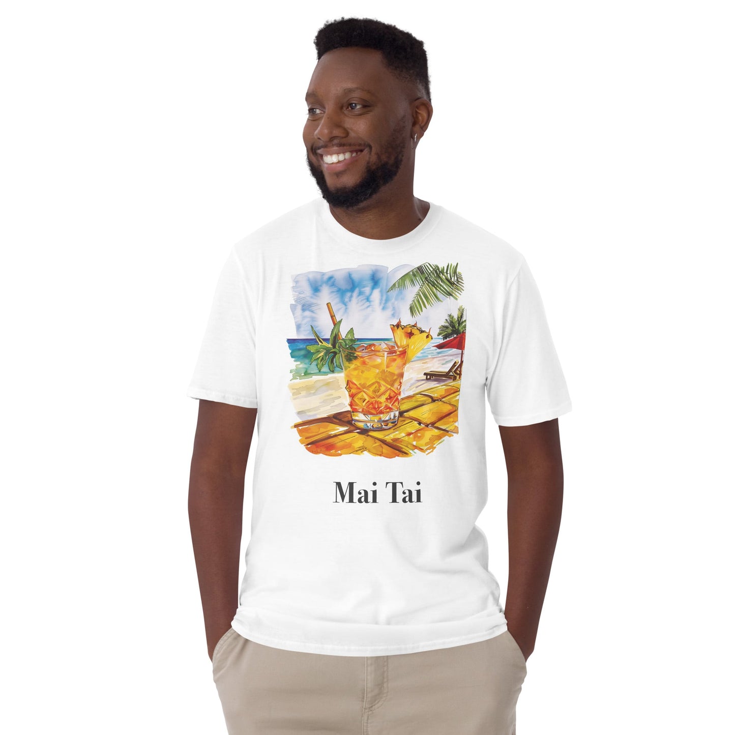 Mai Tai Cocktail Design Soft T-Shirt - Swagodin