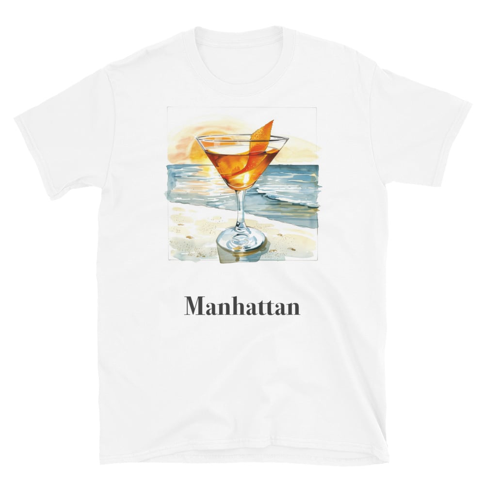 Manhattan Cocktail Design Soft T-Shirt - Swagodin