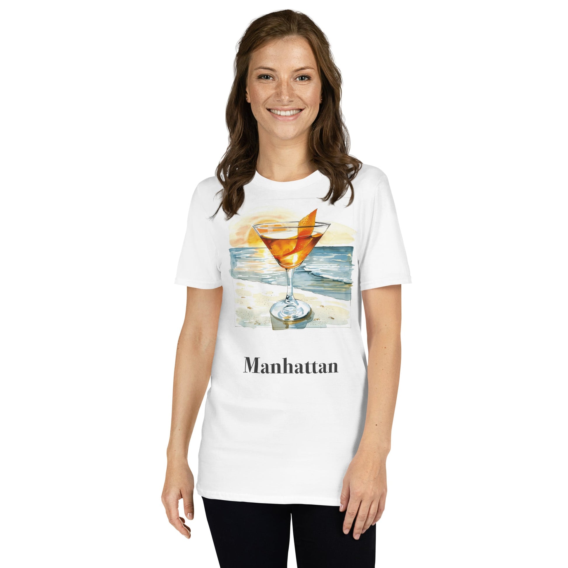 Manhattan Cocktail Design Soft T-Shirt - Swagodin