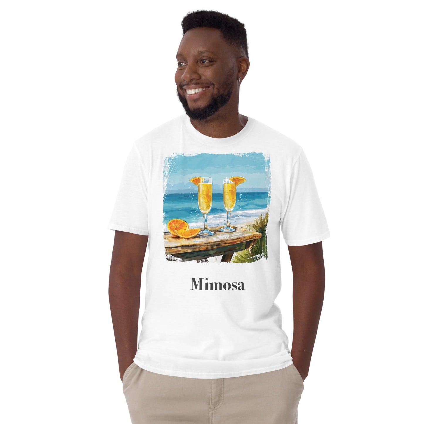 Mimosa Cocktail Design Soft T-Shirt - Swagodin