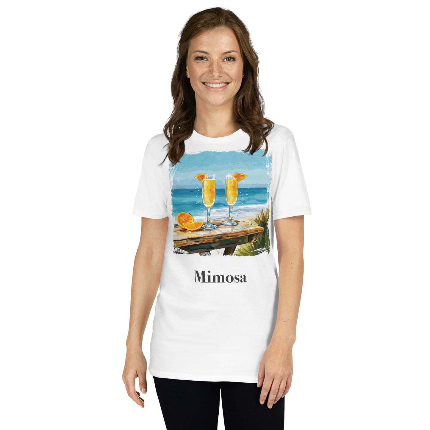 Mimosa Cocktail Design Soft T-Shirt - Swagodin