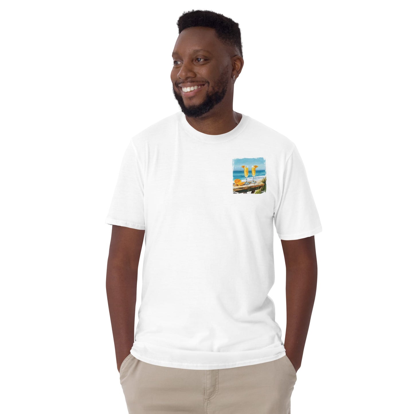 Mimosa Chest Design Short-Sleeve Unisex T-Shirt