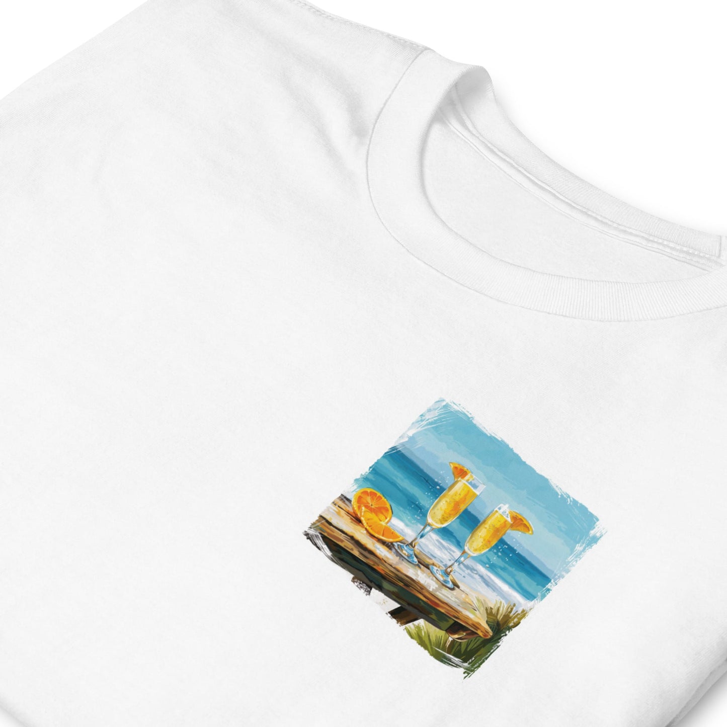 Mimosa Chest Design Short-Sleeve Unisex T-Shirt