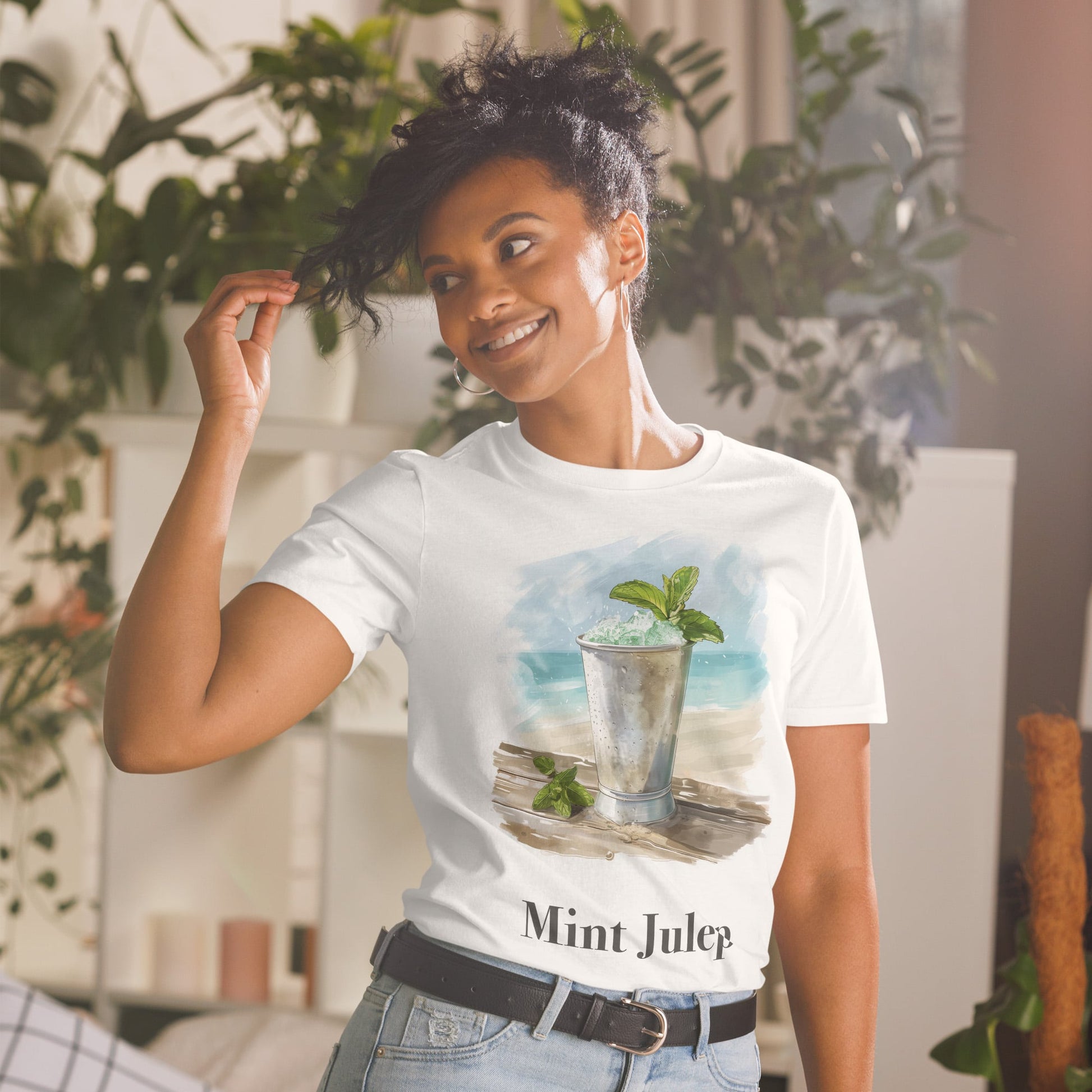 Mint Julep Cocktail Design Soft T-Shirt - Swagodin