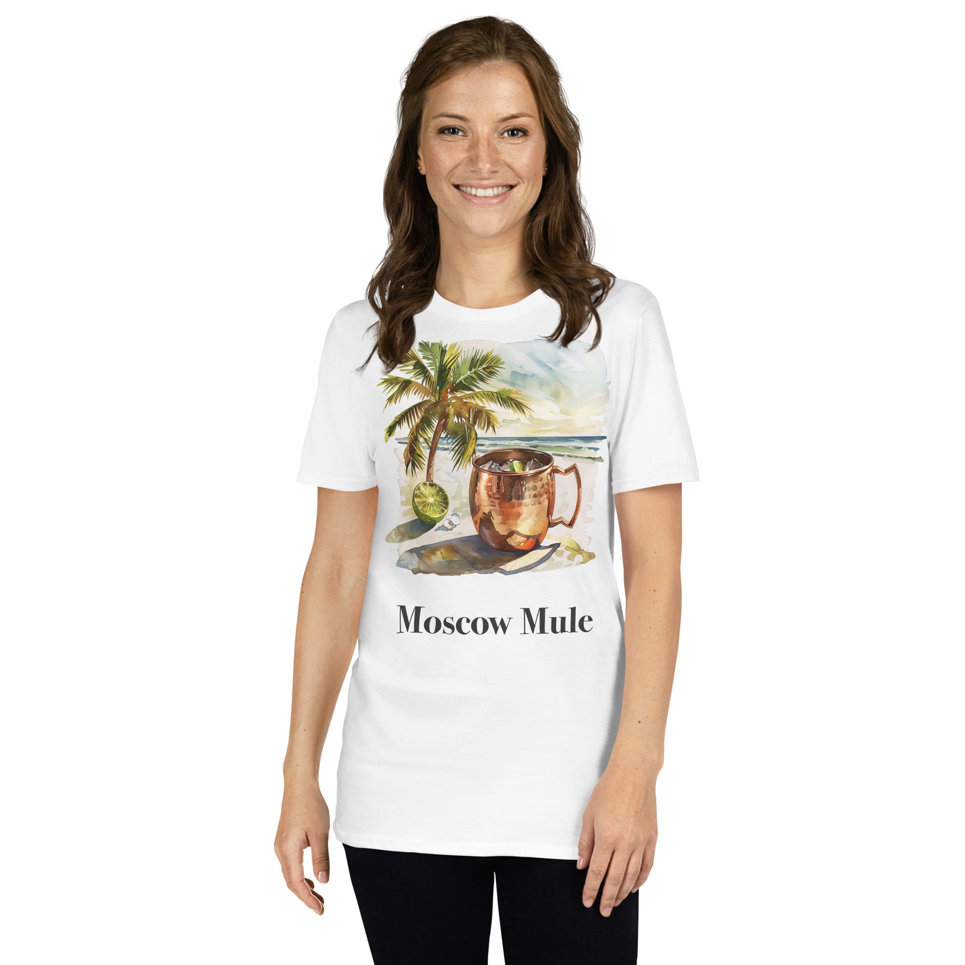 Moscow Mule Cocktail Design Soft T-Shirt - Swagodin