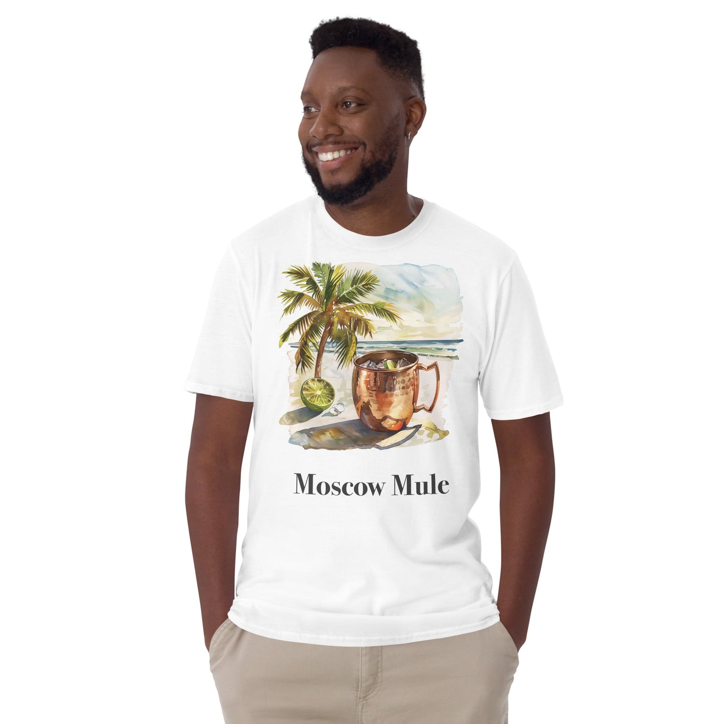 Moscow Mule Cocktail Design Soft T-Shirt - Swagodin