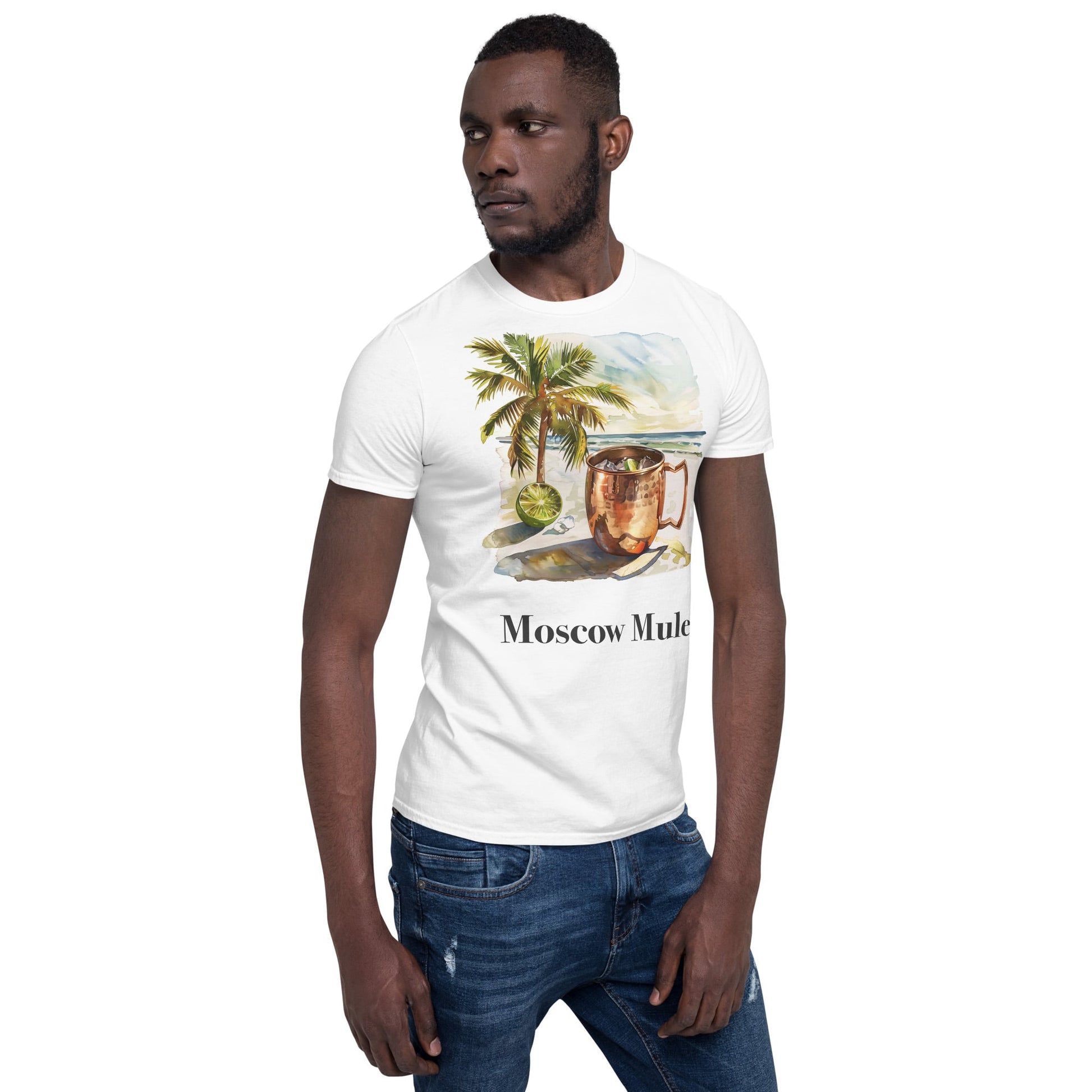 Moscow Mule Cocktail Design Soft T-Shirt - Swagodin