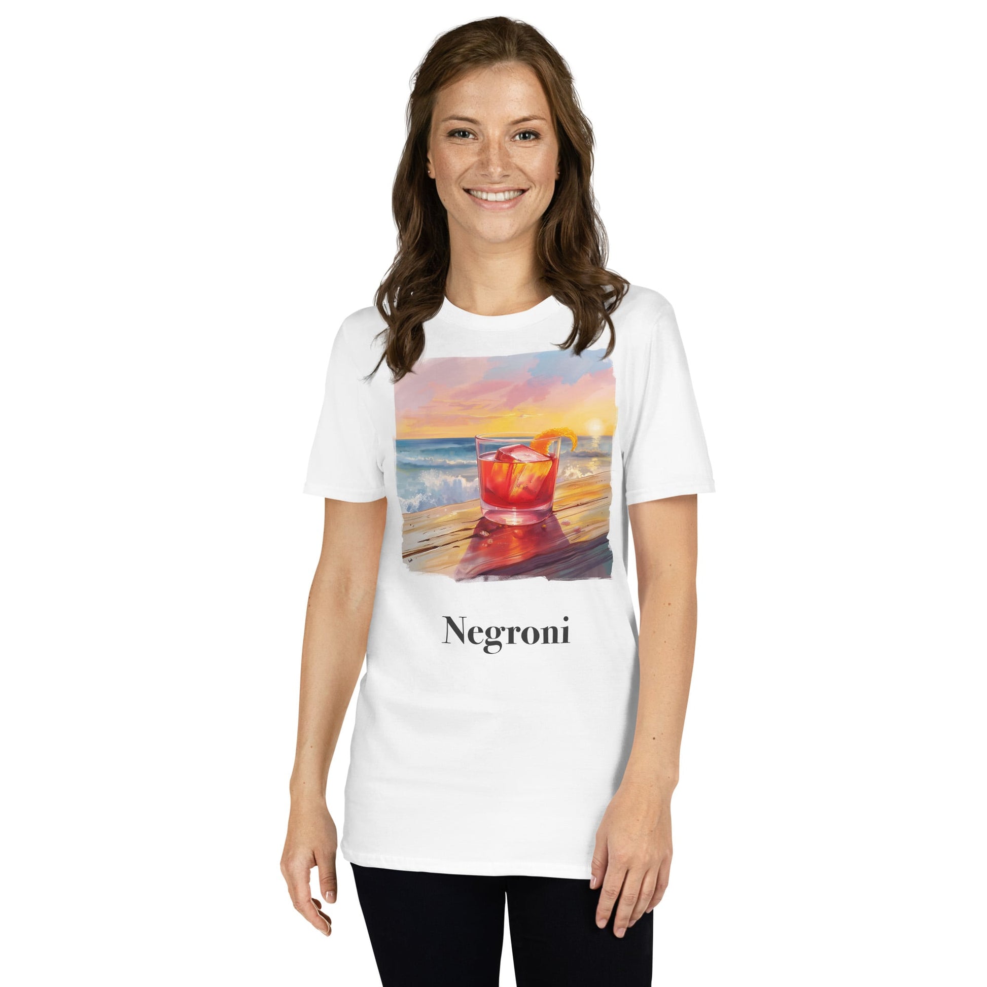 Negroni Cocktail Design Soft T-Shirt - Swagodin