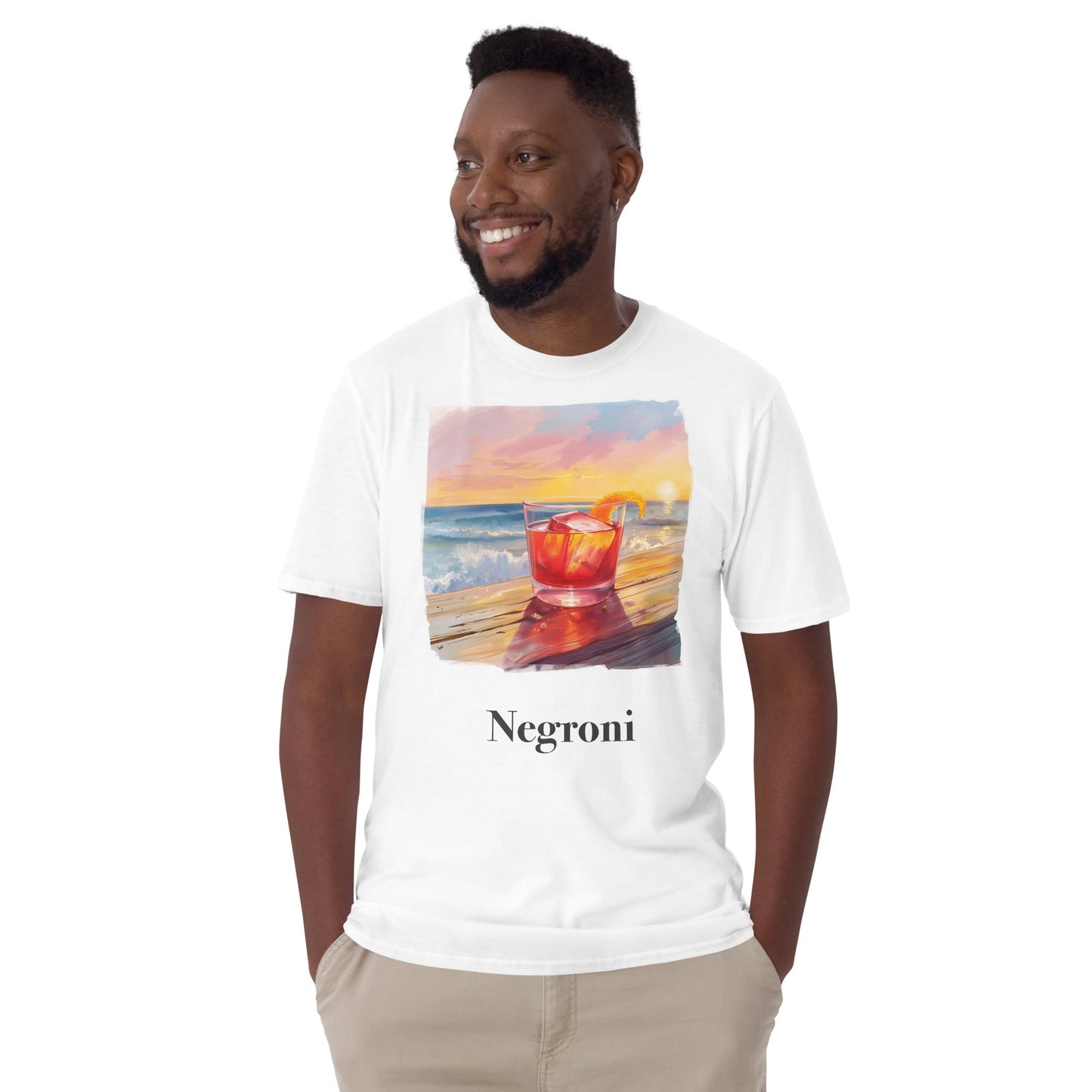 Negroni Cocktail Design Soft T-Shirt - Swagodin