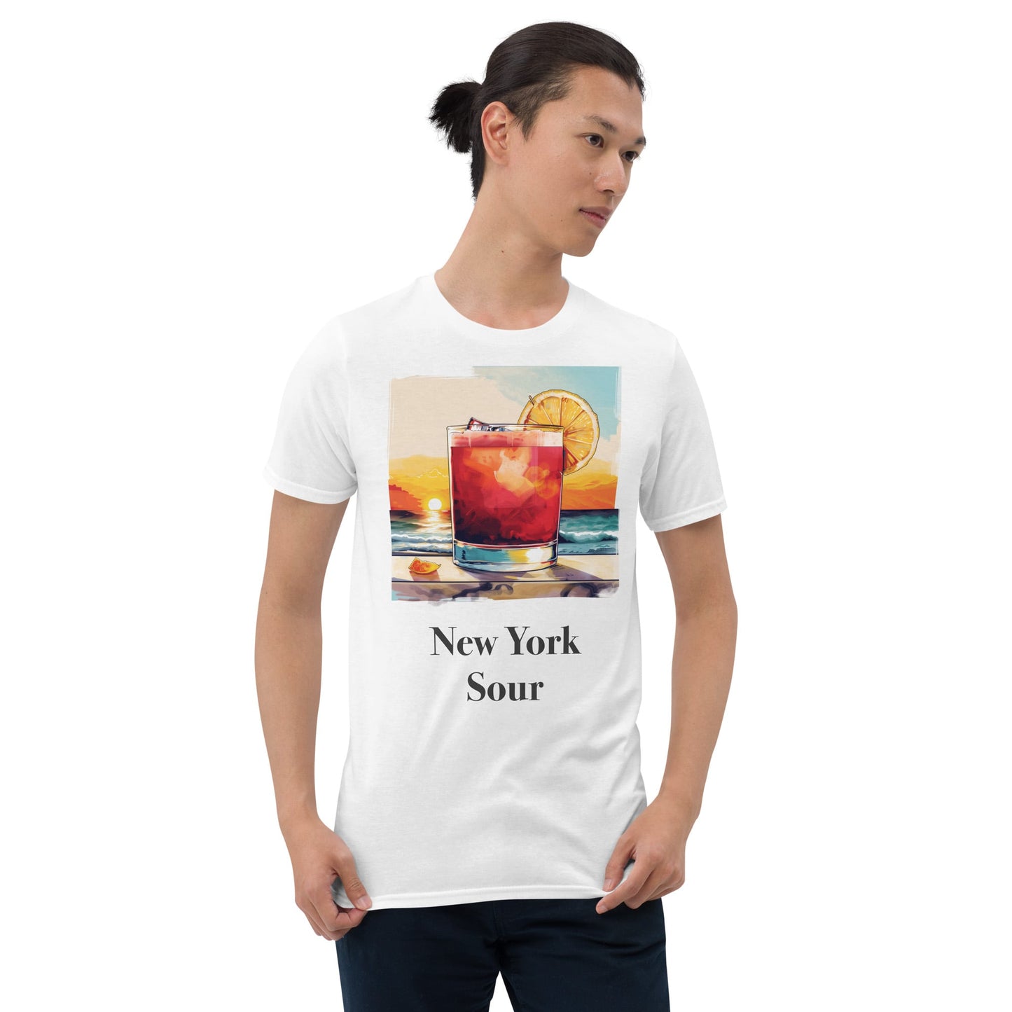 New York Sour Cocktail Design Soft T-Shirt - Swagodin