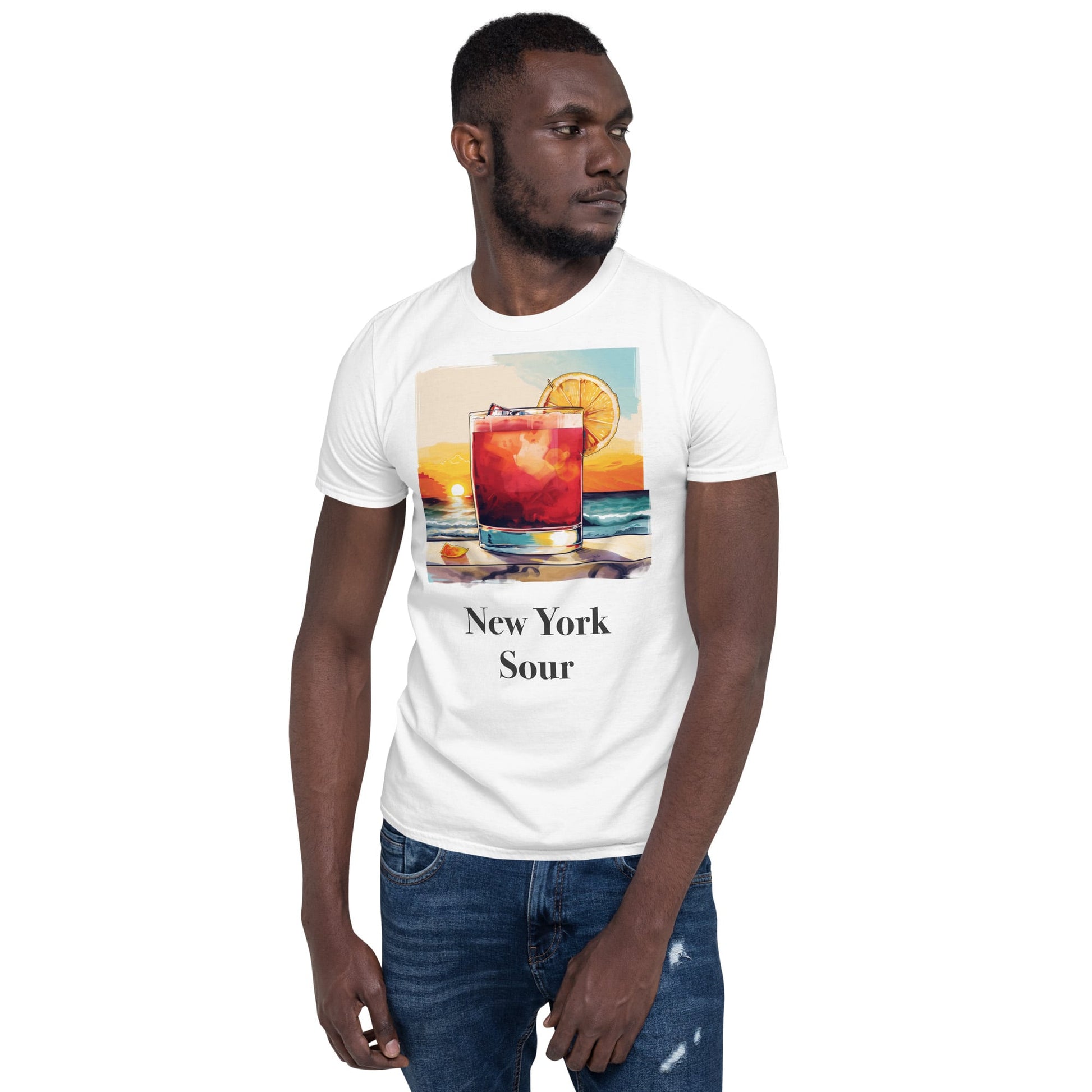 New York Sour Cocktail Design Soft T-Shirt - Swagodin