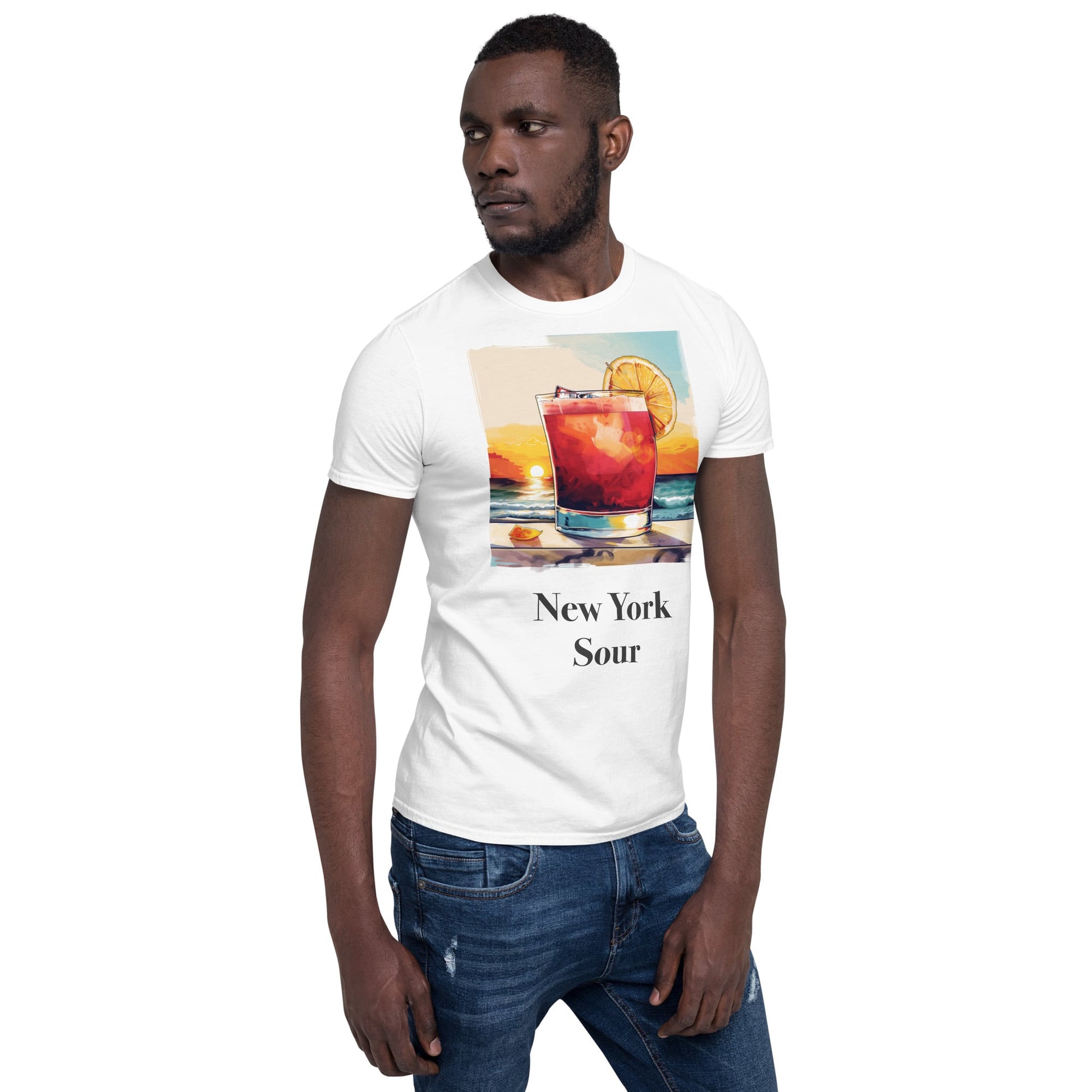 New York Sour Cocktail Design Soft T-Shirt - Swagodin