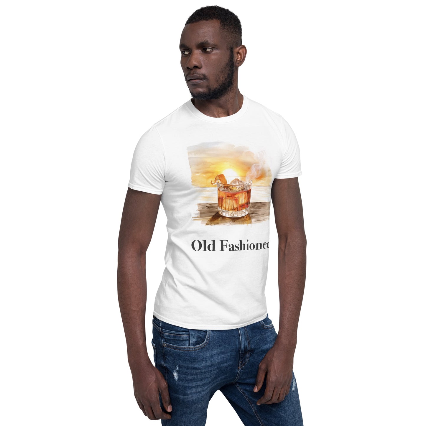 Old Fashioned Cocktail Design Soft T-Shirt - Swagodin