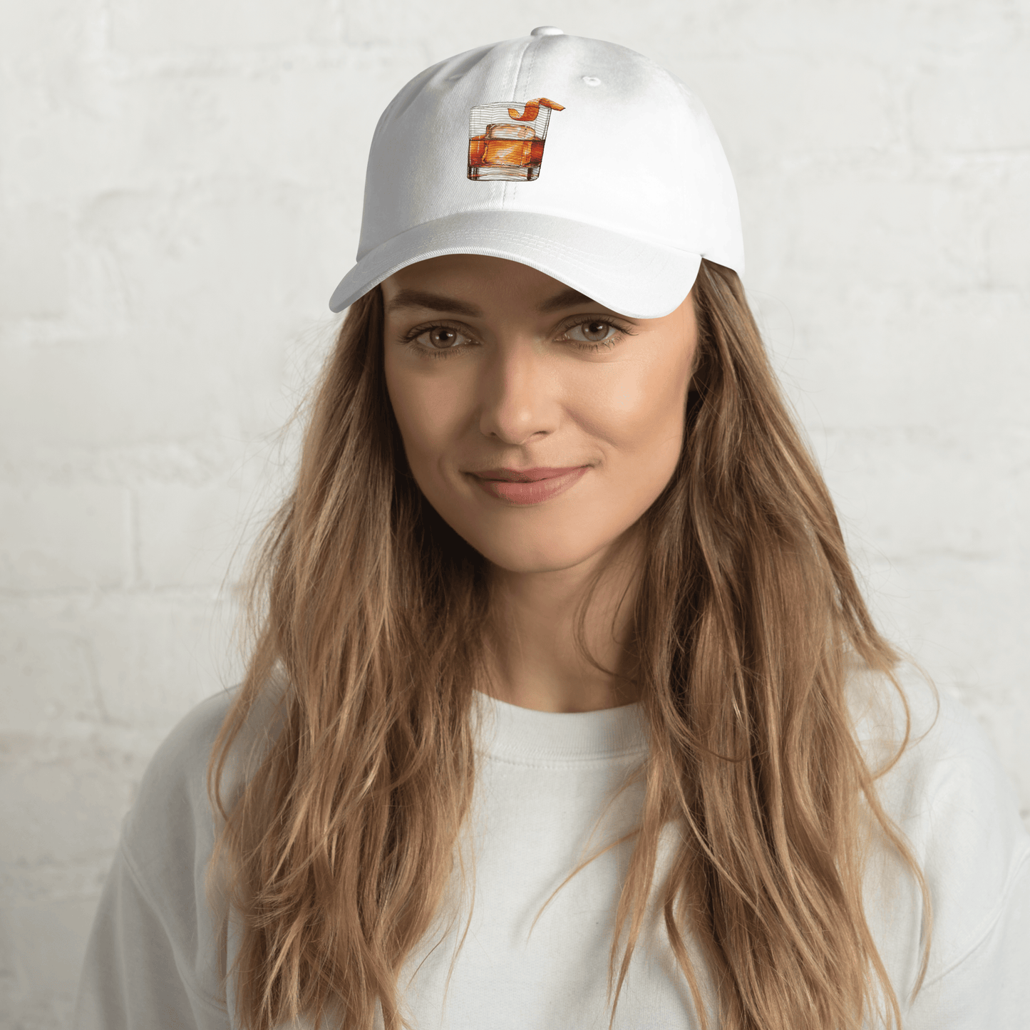 Old Fashioned Cocktail Design Embroidery Hat - Swagodin