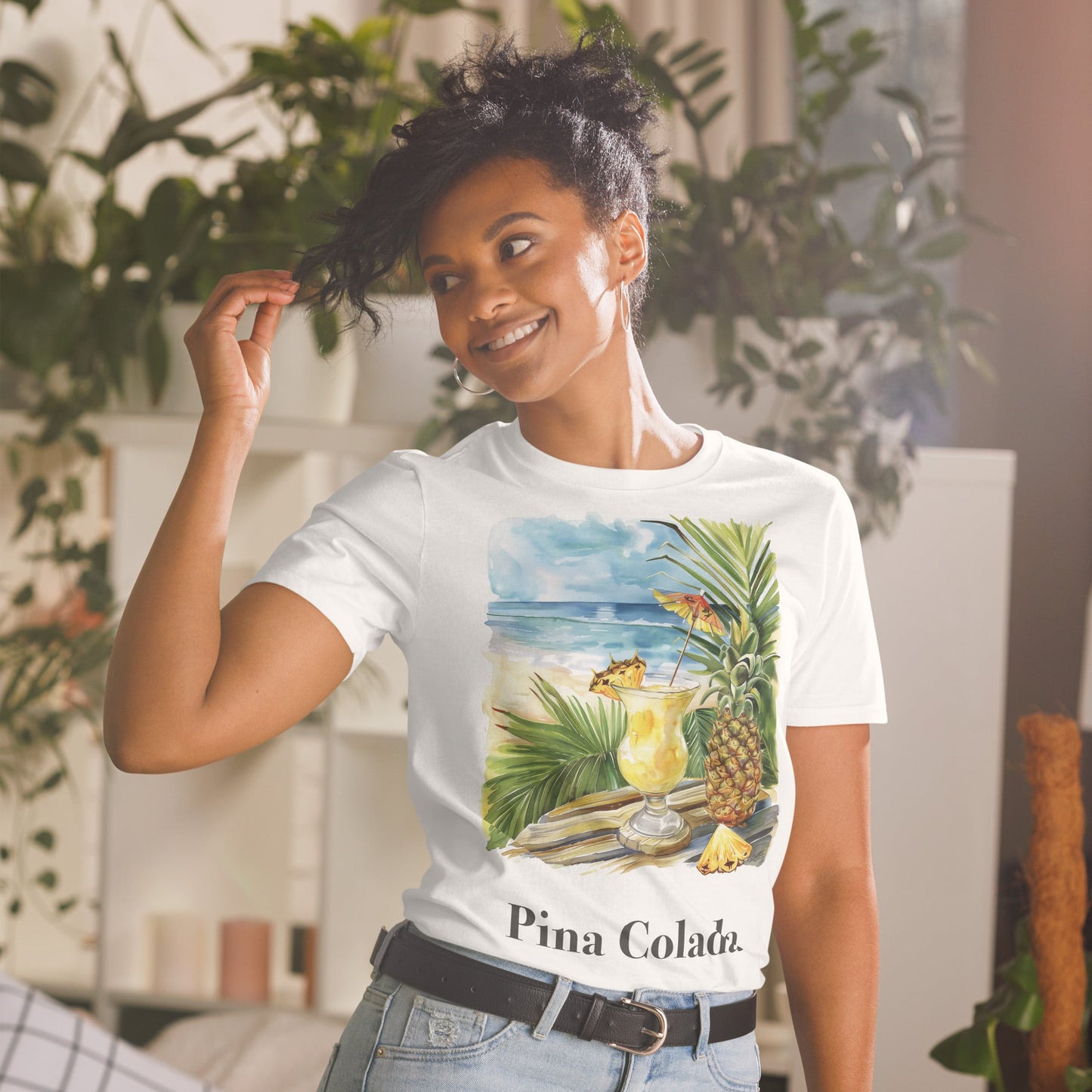 Pina Colada Cocktail Design Soft T-Shirt - Swagodin