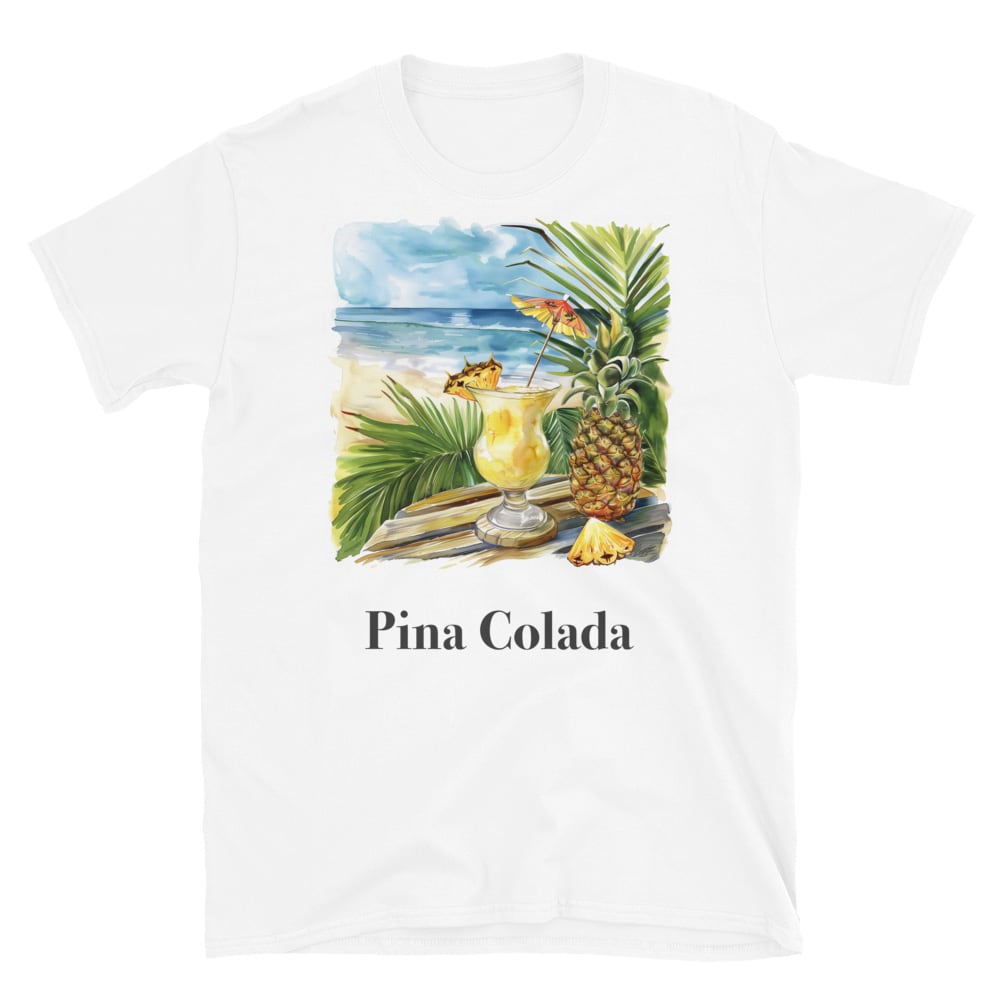 Pina Colada Cocktail Design Soft T-Shirt - Swagodin