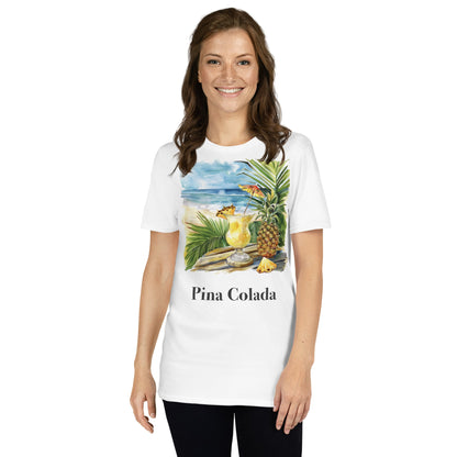 Pina Colada Cocktail Design Soft T-Shirt - Swagodin