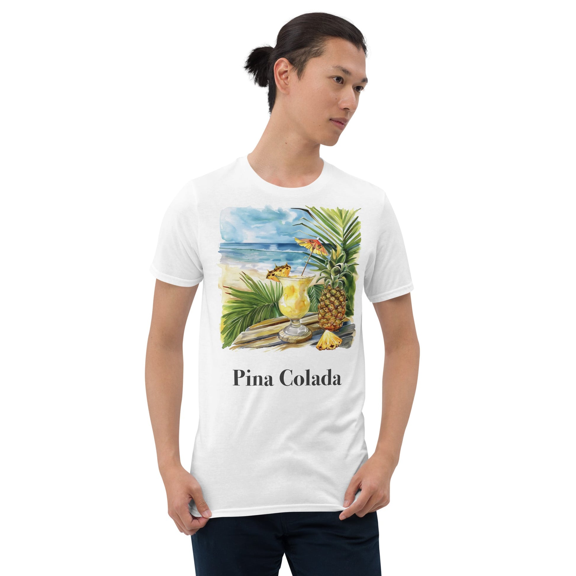 Pina Colada Cocktail Design Soft T-Shirt - Swagodin