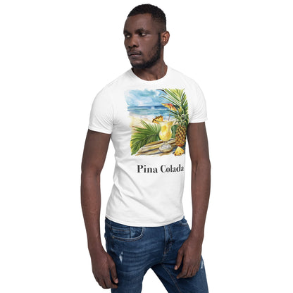 Pina Colada Cocktail Design Soft T-Shirt - Swagodin