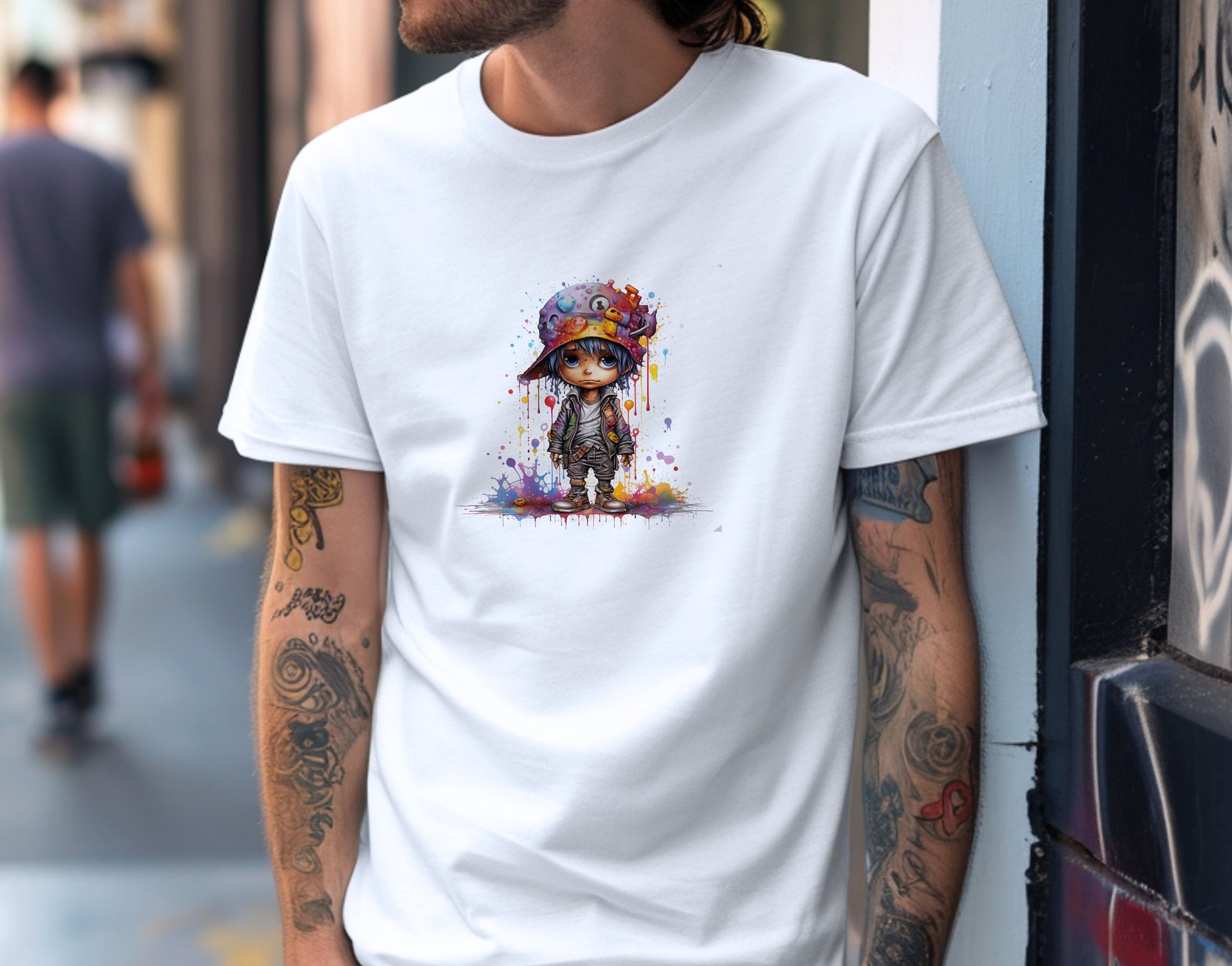 Pointillism Pirate Graffiti Chibi Soft Unisex T-Shirt - Swagodin