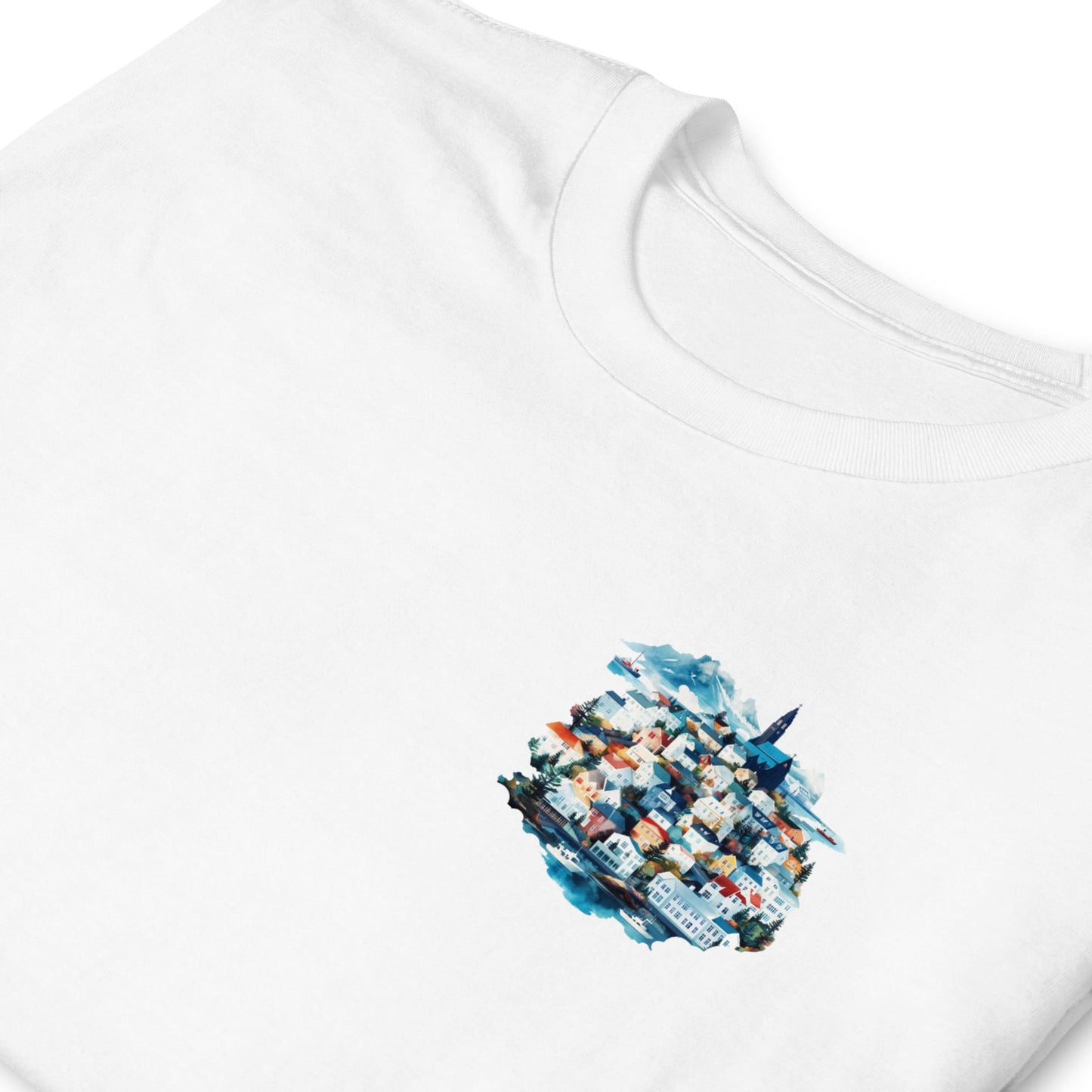Reykjavik Chest Design Short-Sleeve Unisex T-Shirt