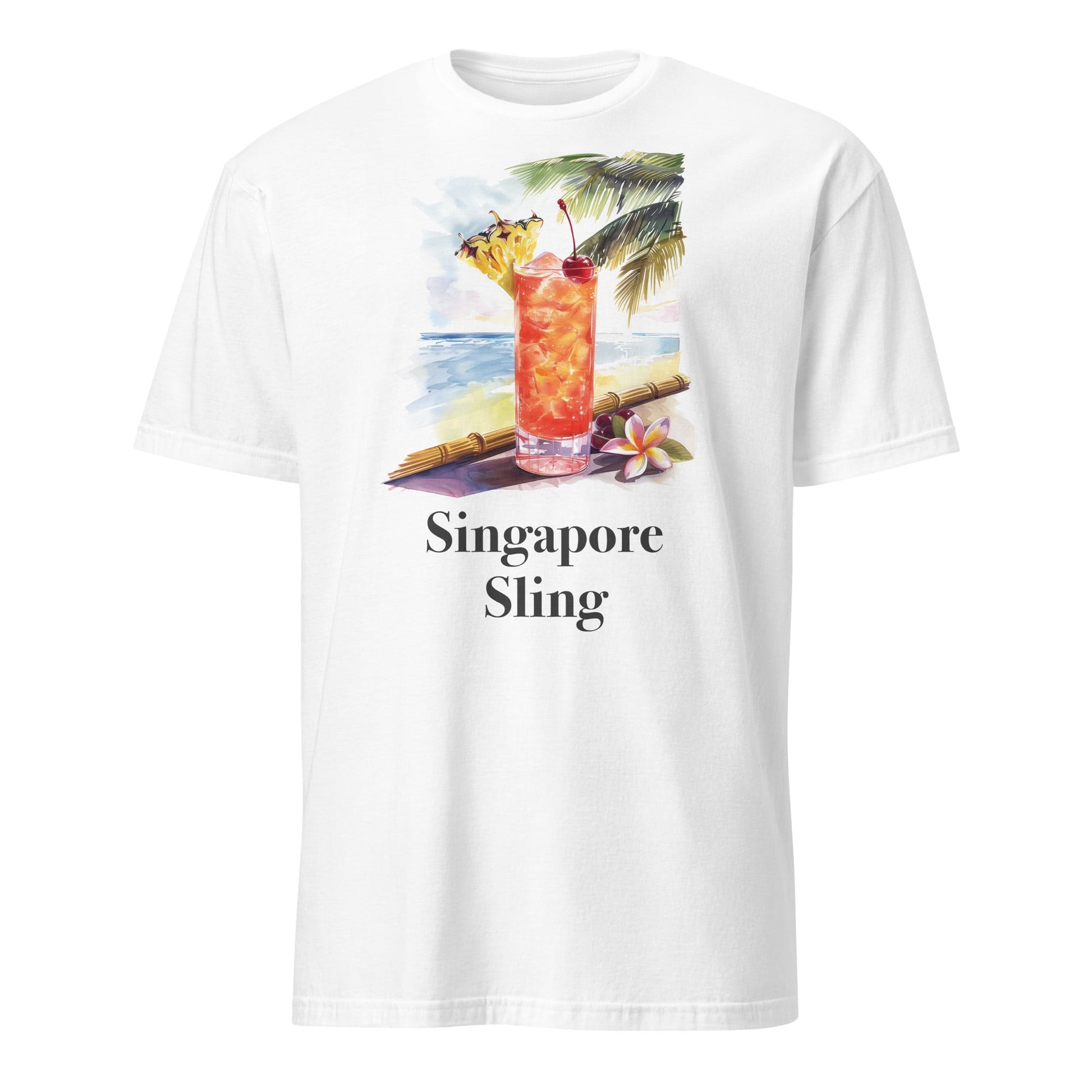 Singapore Sling Cocktail Design Soft T-Shirt - Swagodin