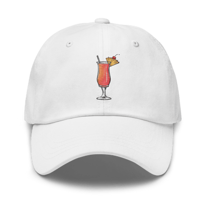 Singapore Sling Cocktail Design Embroidery Hat - Swagodin