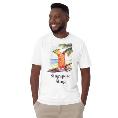 Singapore Sling Cocktail Design Soft T-Shirt - Swagodin