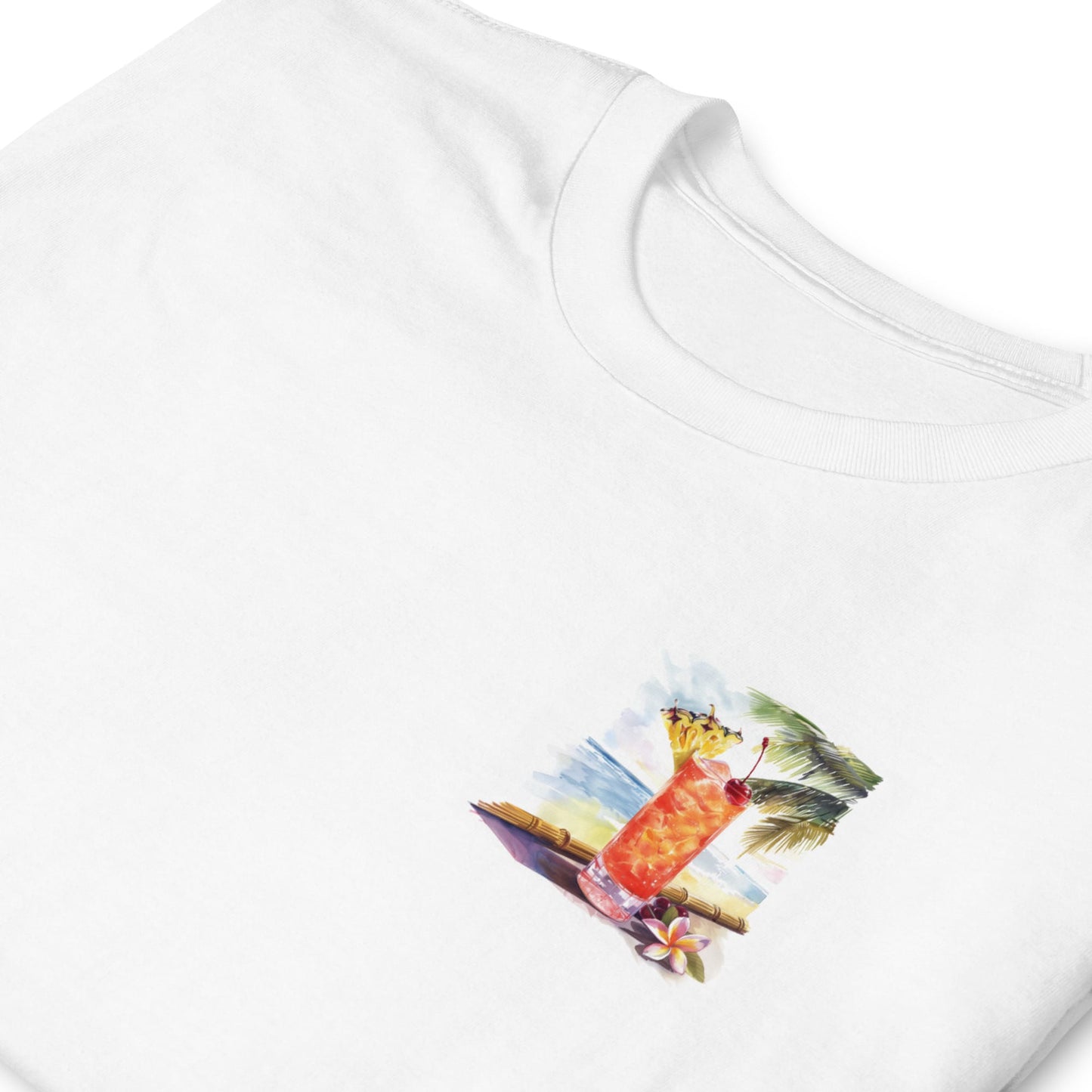 Singapore Sling Chest Design Short-Sleeve Unisex T-Shirt