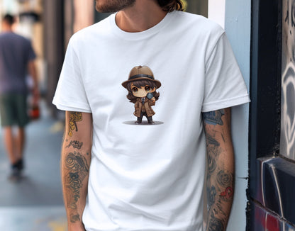 Sleuthing Chibi Detective Adventure Soft Unisex T-Shirt - Swagodin