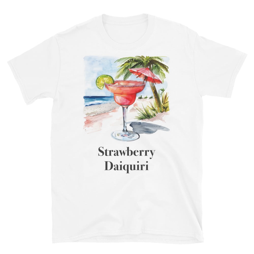 Strawberry Daiquiri Cocktail Design Soft T-Shirt - Swagodin