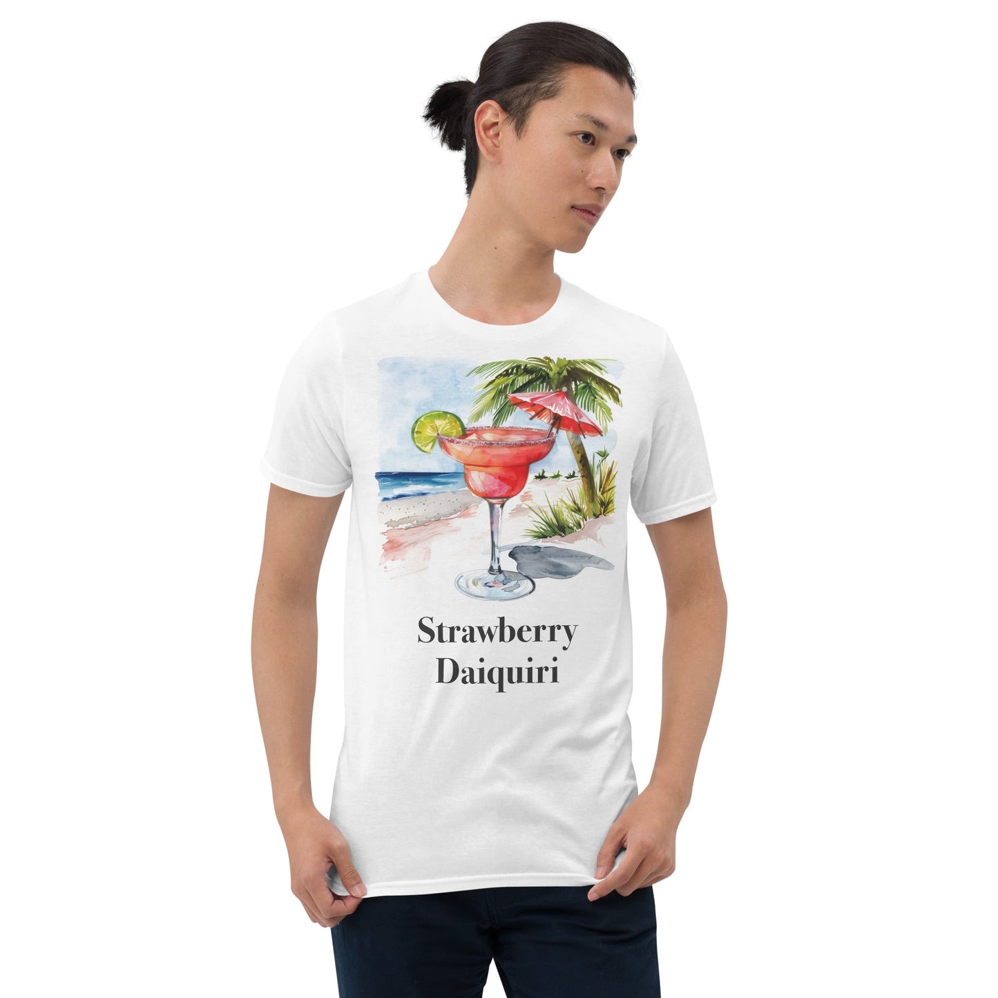 Strawberry Daiquiri Cocktail Design Soft T-Shirt - Swagodin