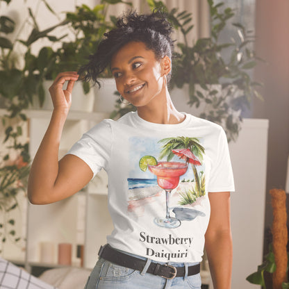 Strawberry Daiquiri Cocktail Design Soft T-Shirt - Swagodin