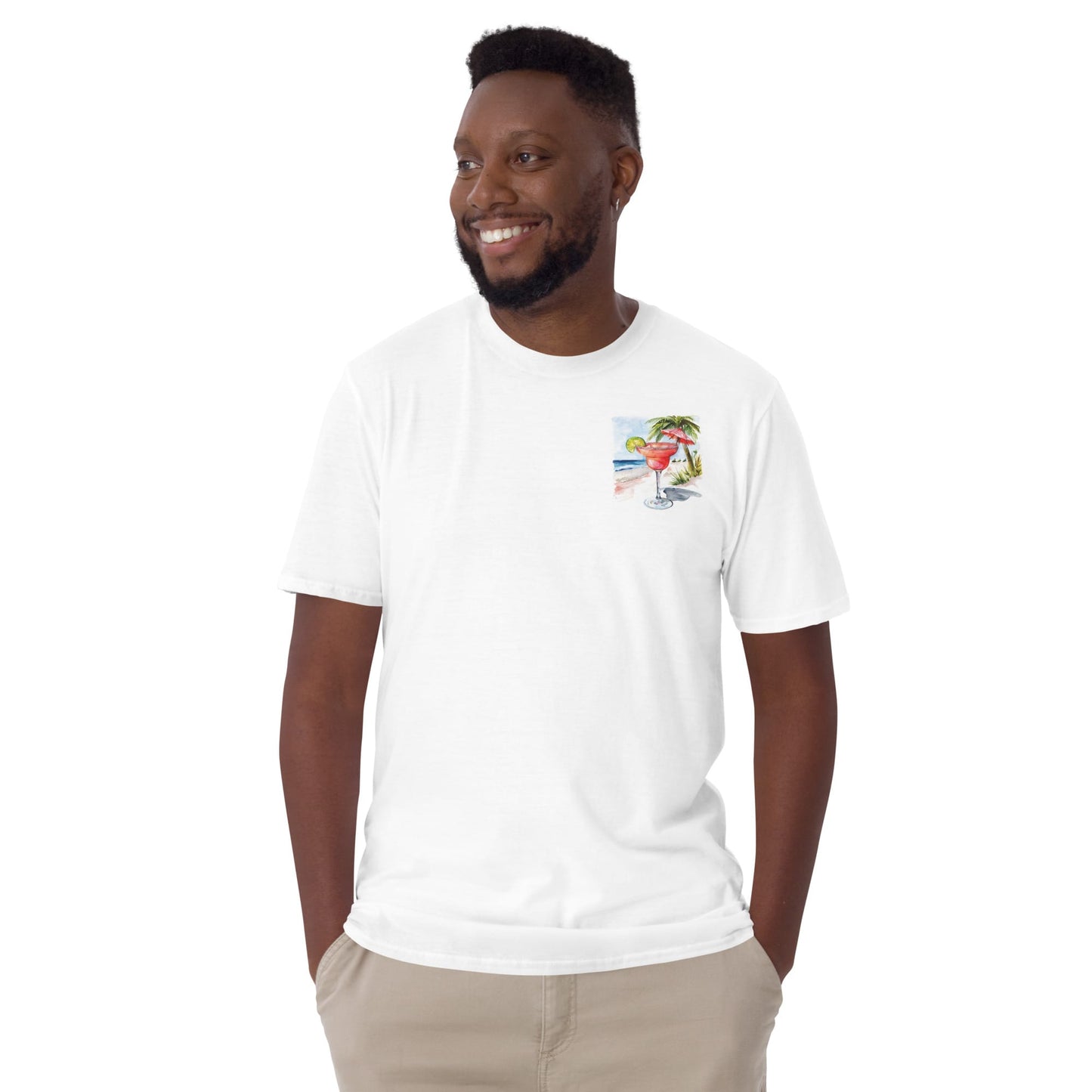 Strawberry Daiquiri Chest Design Short-Sleeve Unisex T-Shirt