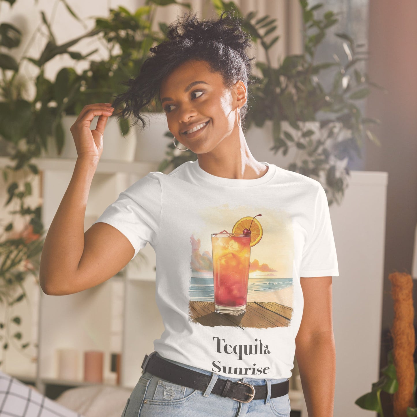 Tequila Sunrise Cocktail Design Soft T-Shirt - Swagodin