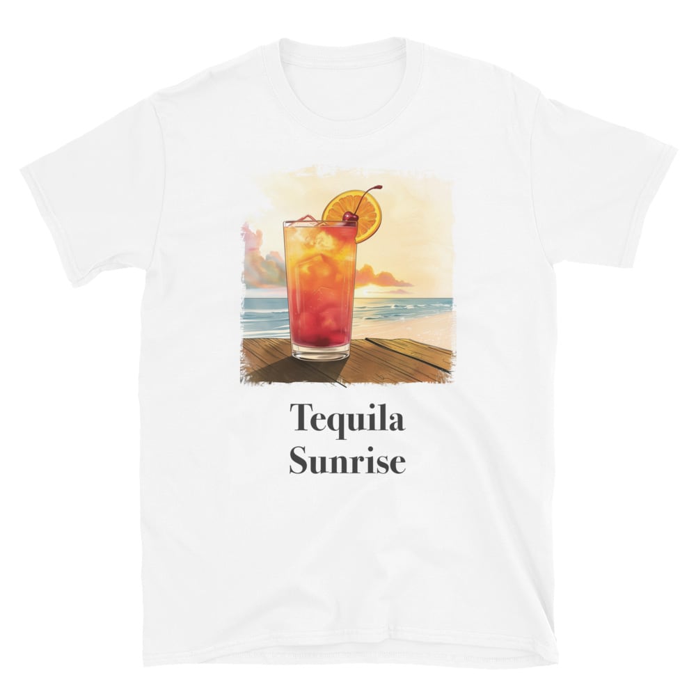 Tequila Sunrise Cocktail Design Soft T-Shirt - Swagodin