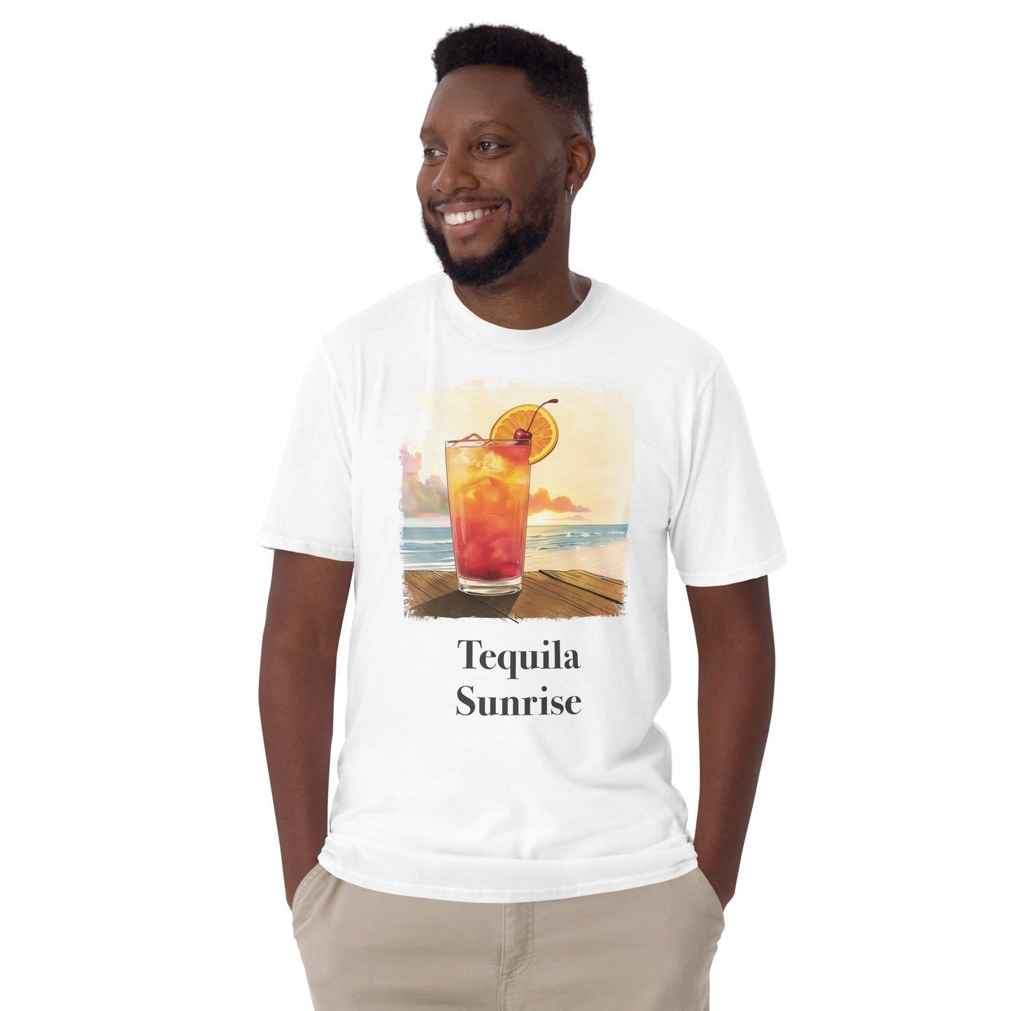 Tequila Sunrise Cocktail Design Soft T-Shirt - Swagodin