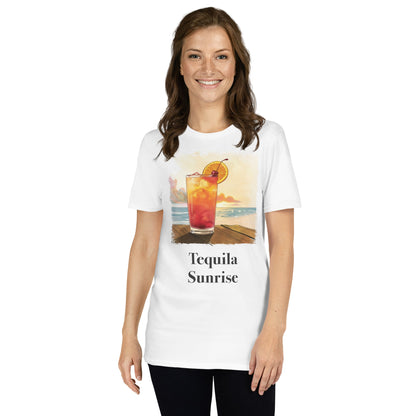 Tequila Sunrise Cocktail Design Soft T-Shirt - Swagodin