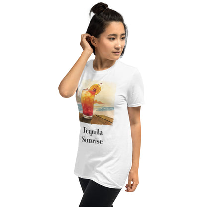 Tequila Sunrise Cocktail Design Soft T-Shirt - Swagodin