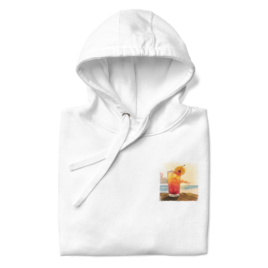 Tequila Sunrise Chest Design Unisex Hoodie